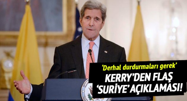 Kerry'den flaş 'Suriye' açıklaması!