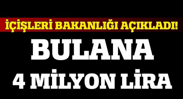Kırmızı listedeki teröristi bulana:4 milyon lira