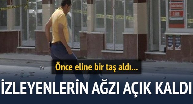 Konyalı vatandaş şüpheli paketi tekmeledi