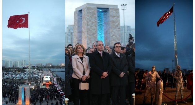 Körfez'in en büyük bayrağı Karşıyaka'da dalgalandı