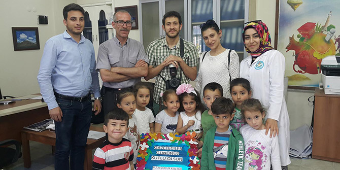 Kulalı Minikler’den, Gazeteci Ağabeylerine Ziyaret