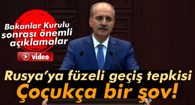 Kurtulmuş: 'Çocukça bir şov'
