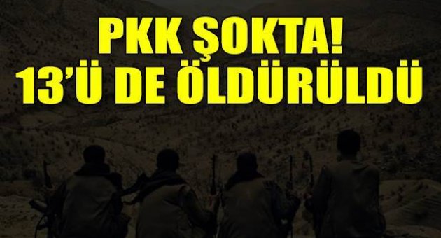 Listedeki 13 terörist öldürüldü
