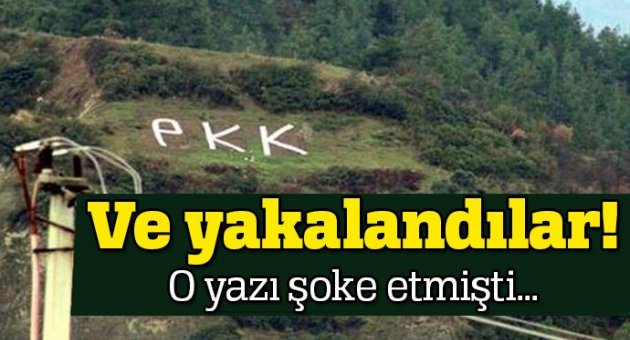 Manisa'da dağa PKK yazanlar yakalandı