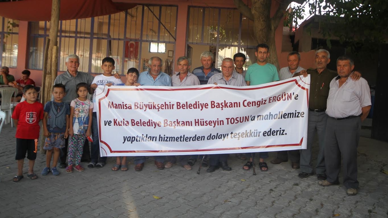 Manisa Büyükşehir Belediyesine Pankartlı Teşekkür