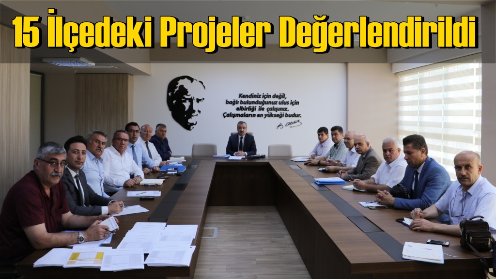 Manisa'da 15 İlçedeki Projeler Değerlendirildi
