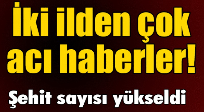 Mardin ve Şırnak'tan acı haber : 4 şehit 11 yaralı