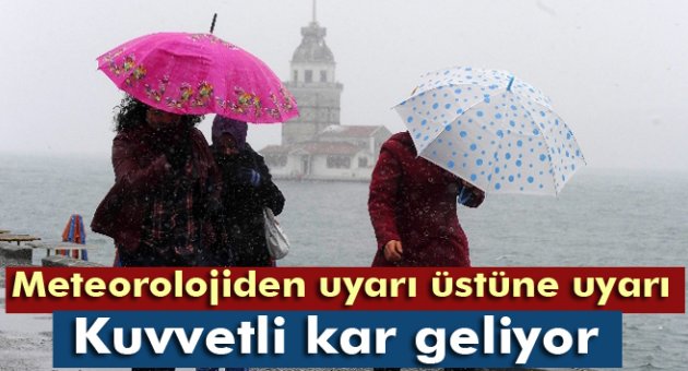 Meteoroloji uyardı: Kuvvetli kar yağışı bekleniyor