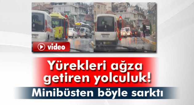 Minibüste tehlikeli yolculuk