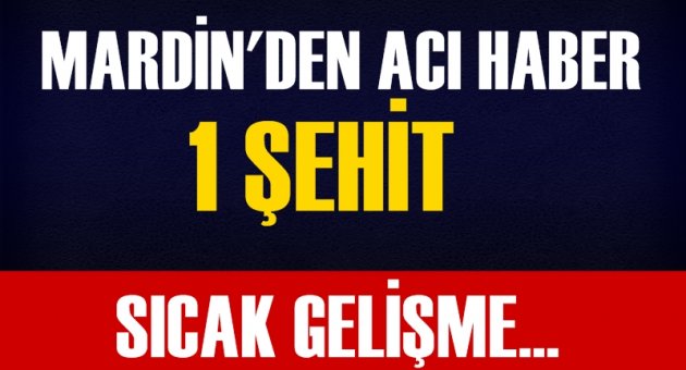 Nusaybin'de 1 polis şehit oldu