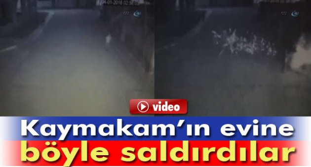 Nusaybin Kaymakamı'nın evine roketli saldırı kamerada