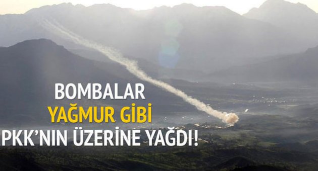 Obüsler PKK'yı vurdu!