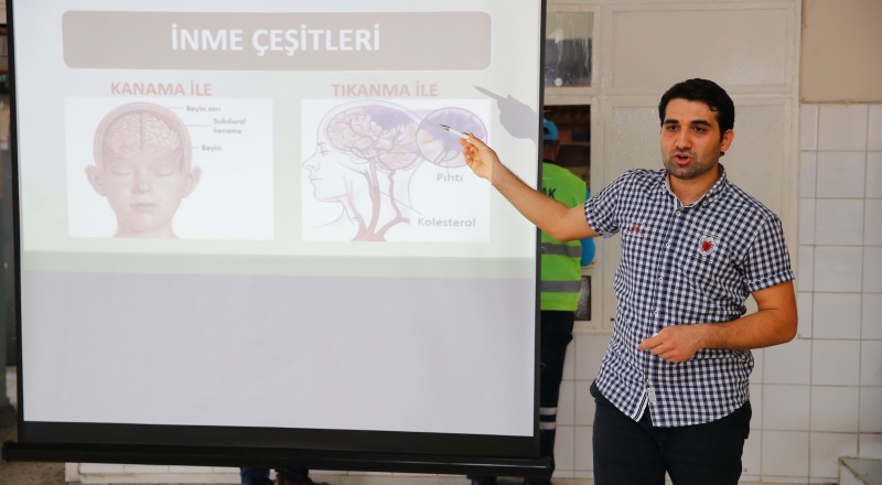 Öğrencilerden işçilere sağlık dersi