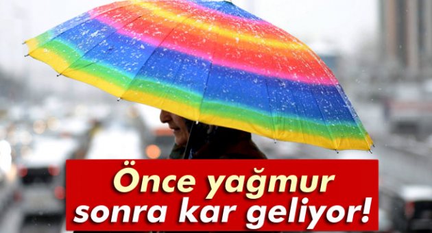 Önce yağmur sonra kar geliyor