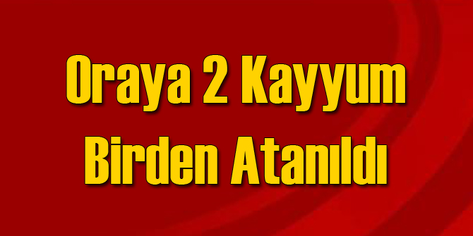 Oraya da Kayyum Atandı