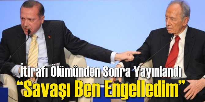 Peres Öldükten Sonra İtirafı Yayınlandı