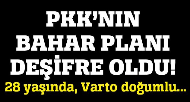 PKK'nın bahar planı deşifre oldu!
