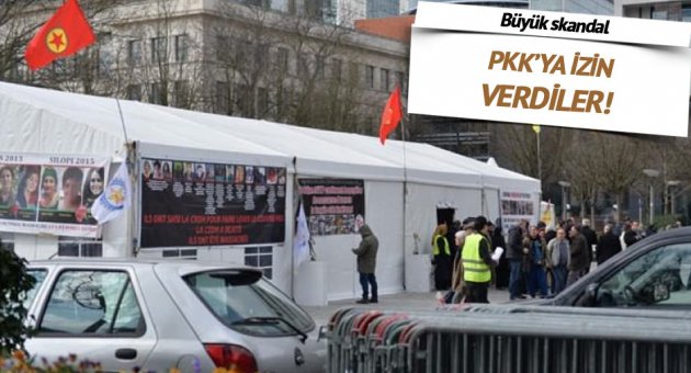 PKK'ya izin verdiler: Avrupa'nın göbeğinde...