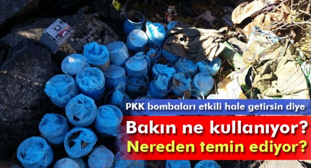 PKK bombaları etkili olsun diye tuz kullanıyor!