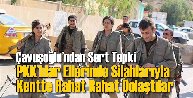 PKK'lılar Ellerinde Silahlarla Şehirde Dolaştı
