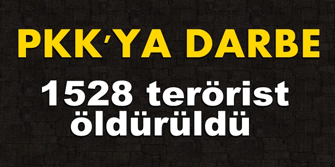 PKK'YA AĞIR DARBE! 1528 terörist öldürüldü