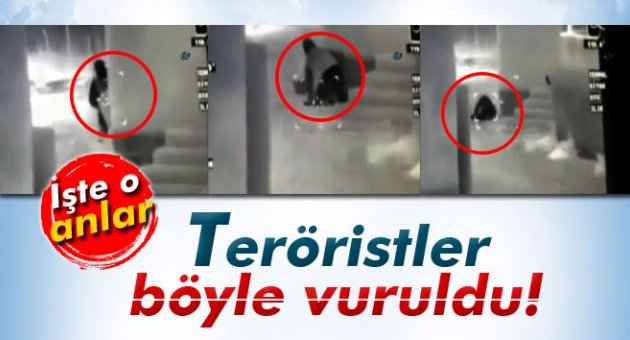 Polise saldırmak isteyen teröristler böyle vuruldu