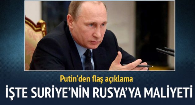 Putin: Suriye'deki operasyon 33 milyar rubleye mal oldu