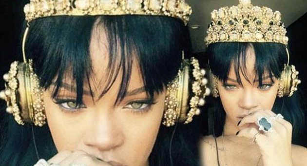 Rihanna yeni albümünü 27 bin TL'lik kulaklıkla dinledi!