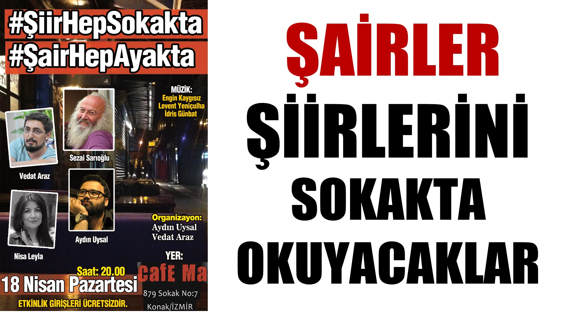 Şairler şiirlerini sokakta okuyacak