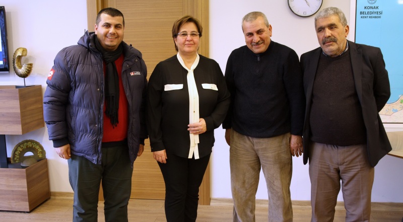 Şampiyonlardan Başkan Pekdaş’a teşekkür ziyareti