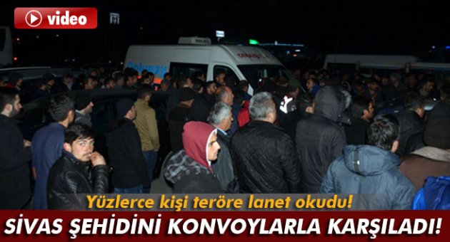 Şehit astsubayın cenazesi konvoyla karşılandı