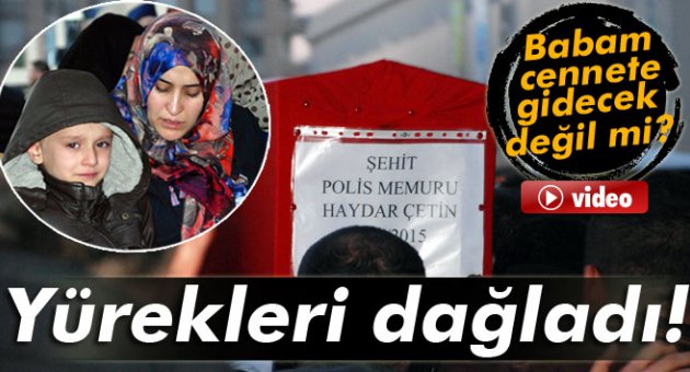 Şehit polisin oğlu yürekleri dağladı