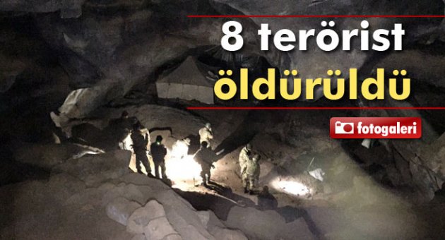 Şırnak'ta 8 terörist etkisiz hale getirildi