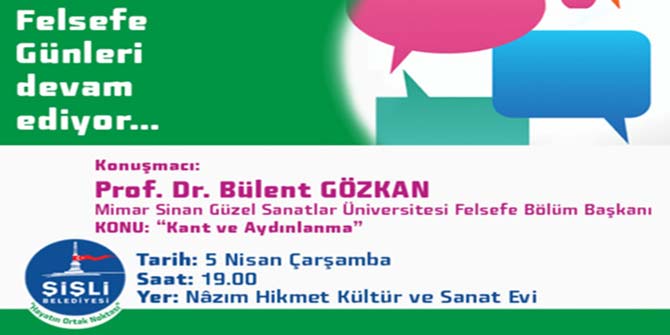 ŞİŞLİ BELEDİYESİ FELSEFE GÜNLERİ DEVAM EDİYOR