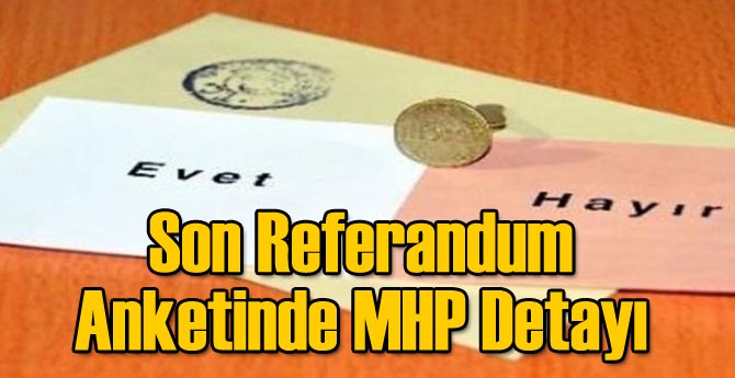 Son Referandum Anketinde MHP Detayı