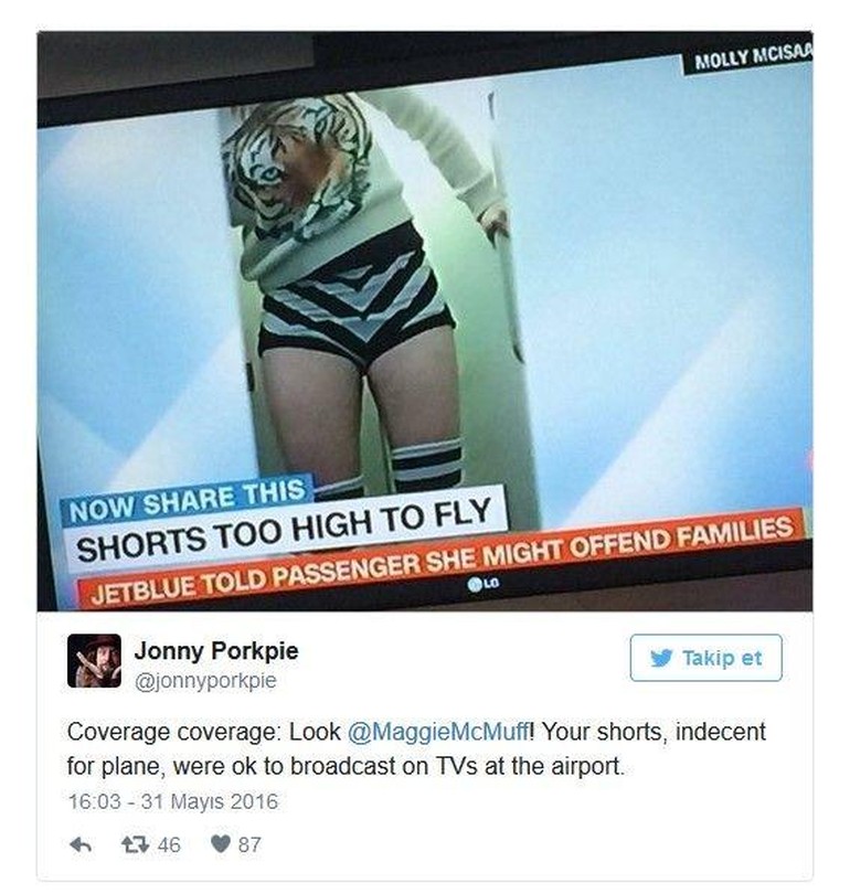 Şortu Kısa Diye Uçağa Bindirmediler