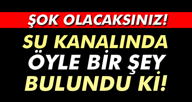 Su kanalında bebek cesedi bulundu