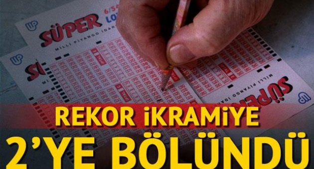 Süper Loto'da rekor ikramiyeyi 2 kişi paylaştı
