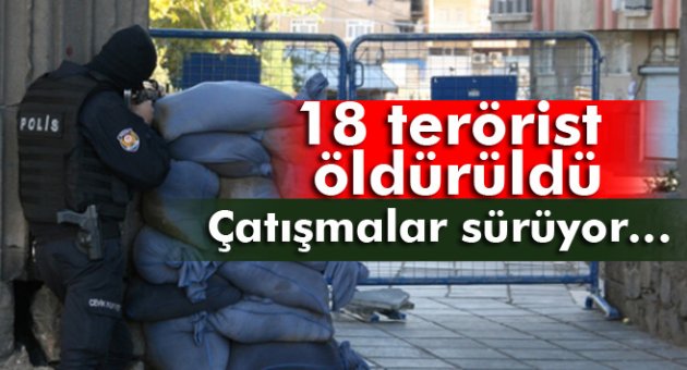 Sur’da 18 terörist öldürüldü