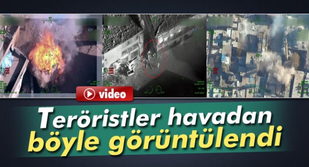 Sur’da teröristler havadan görüntülendi