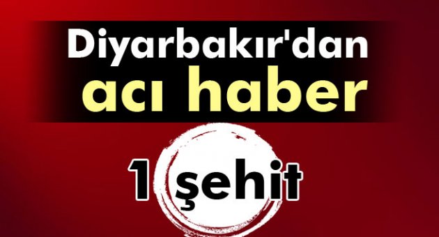 Sur ilçesinden acı haber: 1 şehit