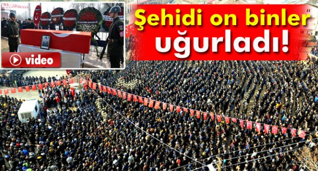 Sur şehidini on binler uğurladı