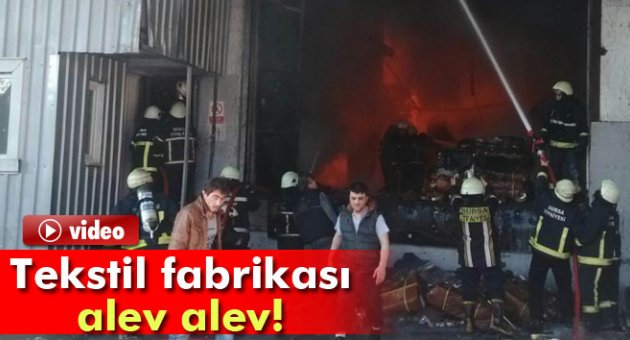 Tekstil fabrikası alevlere teslim oldu