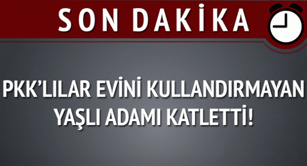 Teröristler 70 yaşındaki ev sahibini öldürdü