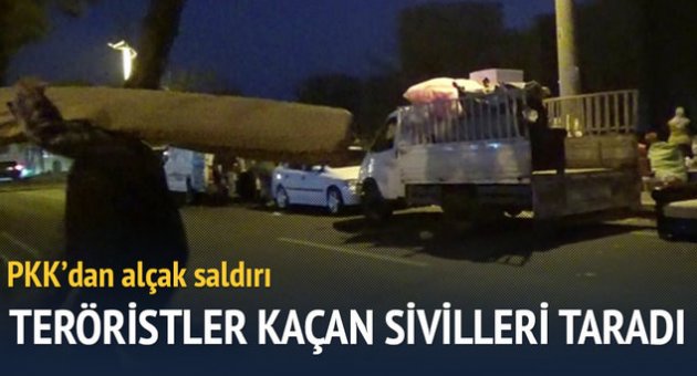 Teröristler Silopi'den kaçan sivilleri taradı