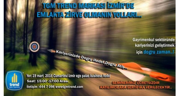 TGM TREND Emlak’ta Zirve Olmanın Yolları Seminerleri
