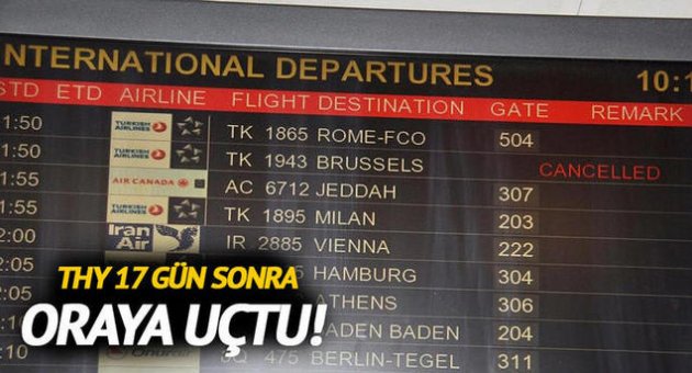 THY 17 gün sonra Brüksel’e uçtu