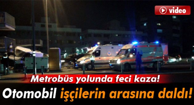Topkapı Metrobüs Durağı&#039;nda trafik kazası : 4 yaralı