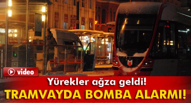 Tramvayda şüpheli paket paniği