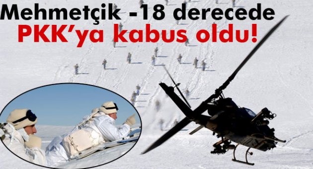 TSK, -18 derecede bölücü teröristlere kabus oldu